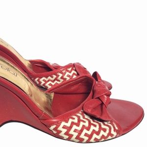 Vintage Coup D'Etat Red Wedges Size 8